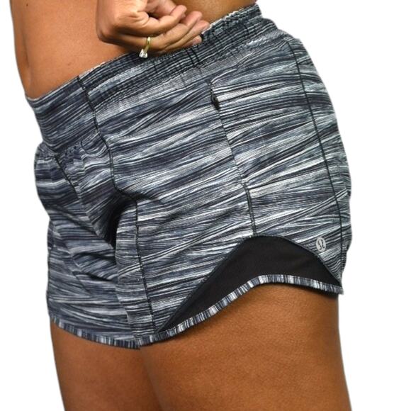 Lululemon Hotty Hot Short II Black Alpine Running Low Rise 4 inch Pockets Size 4 - Picture 1 of 12